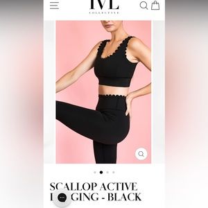 IVL collection Scallop Active Leggings NWT